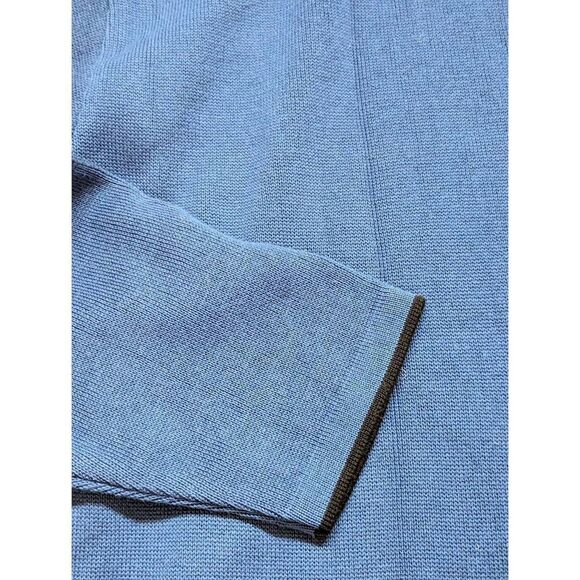 Bachrach Men's Blue Crewneck Cotton Ribbed Knit Long-Sleeve Sweater Size 2XL - Picture 6 of 6